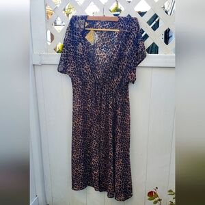 Leopard Sheer Beach cover up